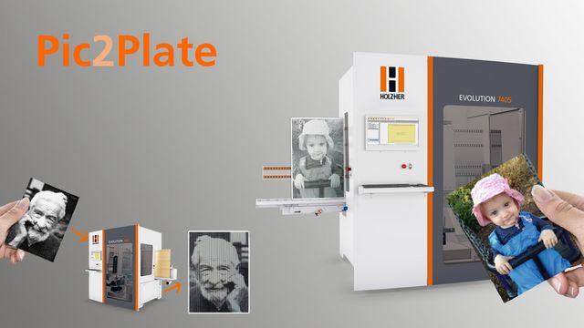 Pic2Plate Software für Licht-Reflex-Gravuren für die vertikale CNC Maschine Evolution 7405