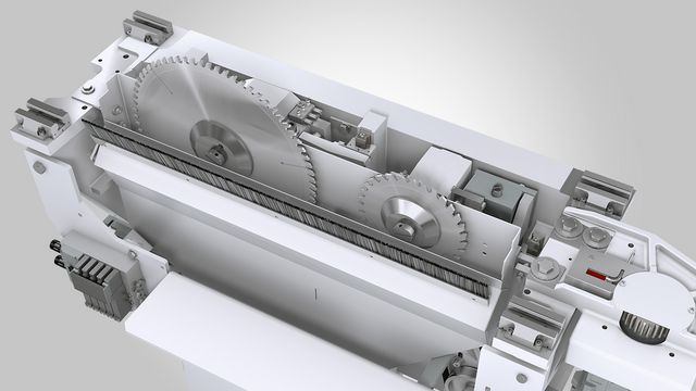 Automatische, stufenlose Schnitthöhenverstellung für einen optimierten Sägeblattüberstand und somit für eine saubere Schnittkante.