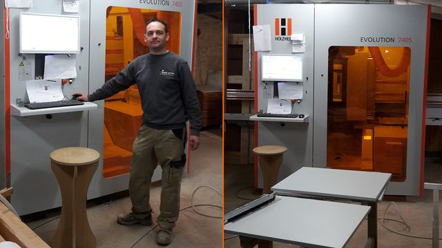 Referenzkunde Miller ist sehr zufrieden mit seiner vertikalen CNC Maschine EVOLUTION 7405 Referenzkunde Miller mit seinem vertikalen CNC Bearbeitungszentrum HOLZHER EVOLUTION 7405