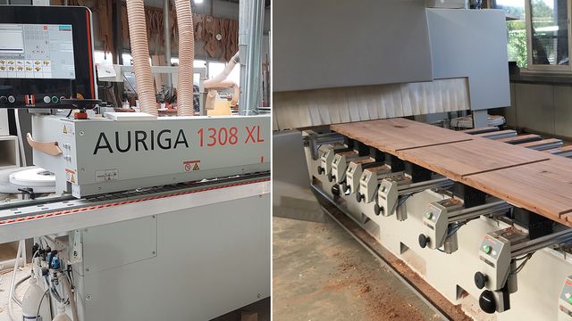 Referenzkunde Riedinger aus Bühl setzt eine Auriga und eine CNC-Pro-Master 5-Achs von HOLZHER ein Referenzkunde Riedinger aus Bühl ist sehr zufrieden mit der Kantenanleimmaschine und der CNC-Maschine
