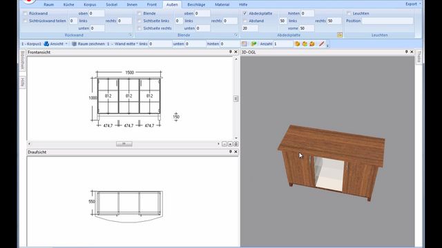 CabinetControl – Software zum einfachen Erstellen von Korpusmöbeln CabinetControl – Software zum einfachen Erstellen von Korpusmöbeln