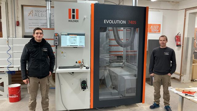 Referenzkunde Tischlerei Albers mit dem vertikalen CNC Bearbeitungszentrum Evolution Referenzkunde Tischlerei Albers mit dem vertikalen CNC Bearbeitungszentrum Evolution