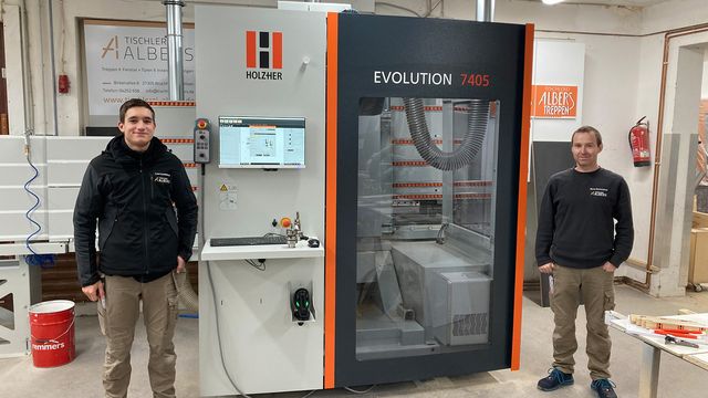 Referenzkunde Tischlerei Albers mit dem vertikalen CNC Bearbeitungszentrum Evolution