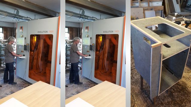 Referenzkunde Schifer begeistert von seinem neuen Bearbeitungszentrum EVOLUTION Unser Referenzkune Schifer mit einem vertikalem Bearbeitungszentrum EVOLUTION 7405 von HOLZ-HER