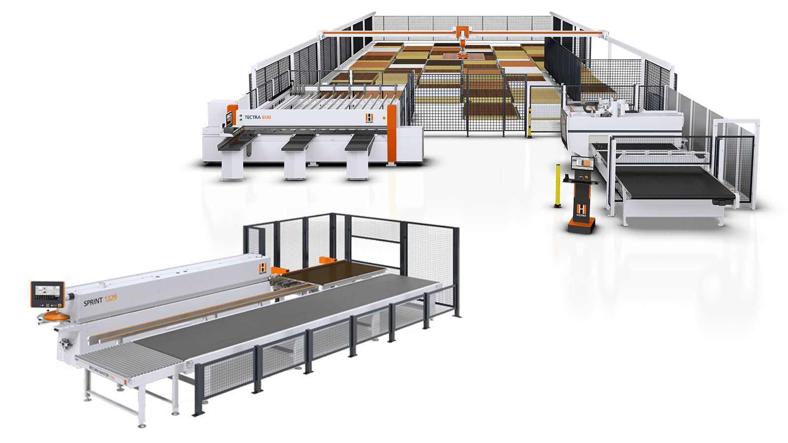 HOLZHER Automatisierung - Automatisches Plattenlagersystem und Return